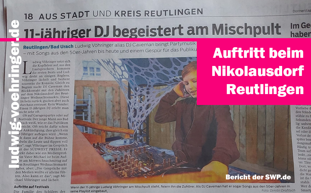 DJ ludringer beim Nikolausdorf Reutlingen